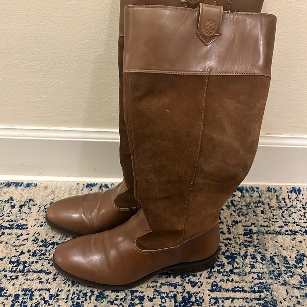 Vince Camuto Suede and Leather Selpisa Knee High/ Riding Boot size 8.5 US